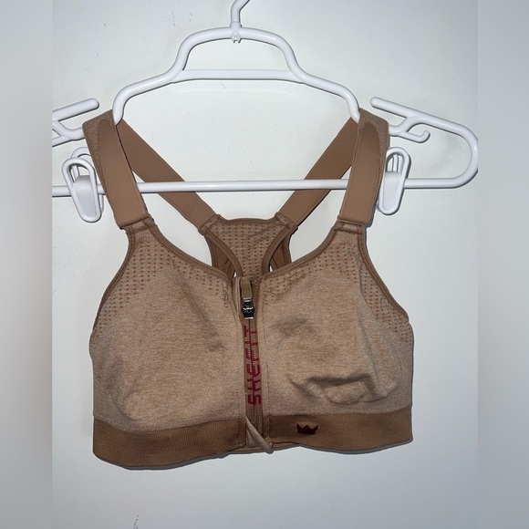 SHEFIT Low Impact Sports Bra - Heathered Tan - Picture 2 of 10